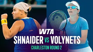 Katie Volynets vs Diana Shnaider 2026 Charleston Round 2 WTA Match Highlights