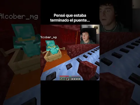Pensé que el puente estaba terminado… 💀 #minecraft #shorts #viral