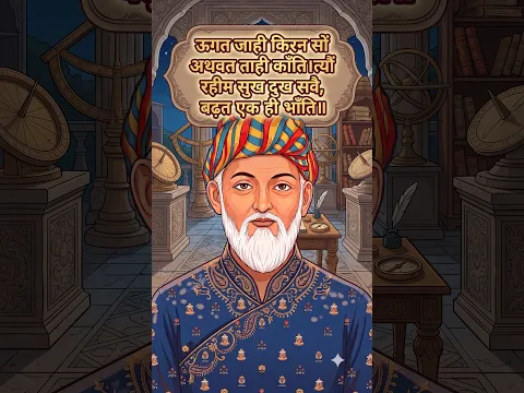 दोहा - ऊगत जाही किरन सों अथवत ताही काँति।त्यौं रहीम सुख दुख सवै, बढ़त एक ही भाँति॥