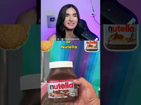 NUTELLA ou HAMBÚRGUER!#shorts