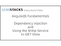 AngularJS Dependency Injection and Using the http Service to GET Data