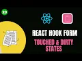 REACT HOOK FORM - TOUCHED DIRTY STATES