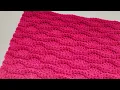 EASY Crochet Stitch Blankets And Scarfs Stitch Tutorial Ridged Waves Stitch
