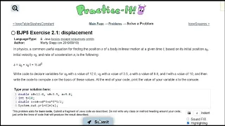 Java Practice It 2 1 displacement print basics