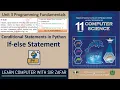 If-else Statement Python Conditional Statement Unit 3 Programming Fundamental Class 11 Comp Sci