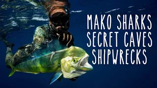 Spearfishing Atata Island Resort: a Mako Shark, Secret Caves & a Shipwreck (UAA) Ep.10