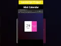 Create Mini calendar using html CSS and JS JavaScript Project