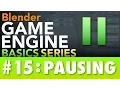 Blender Game Engine Basics Tutorial PAUSING