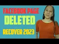 PAANO MAG RECOVER NG DELETED FACEBOOK PAGE 2023