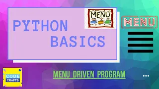 Python Basics Menu Driven Program area of figures