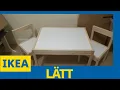 Ikea LATT Children s Table with 2 chairs Unboxing Assembly and Review