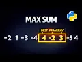Kadane s Algorithm Maximum Subarray Sum Explained in O n