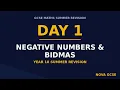 GCSE Maths Day 1 Negative Numbers BIDMAS Year 10 Summer Revision - Nova GCSE