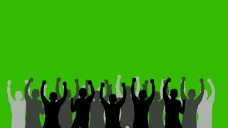 كوروما تصفيق الجمهور خلفية خضراء   صوت للمونتاج                                                     دندنها