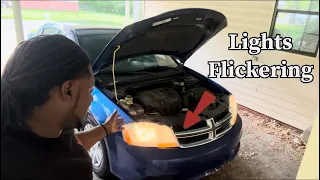2014 DODGE AVENGER LIGHTS FLICKERING PROBLEM SOLVED