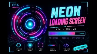 This Neon Loading Screen Will Make Your Portfolio UNFORGETTABLE CSS JS Tutorial