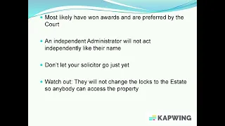 THINGS you NEED to Know about Appointing an Independent Administrator - Wills and Deceased Estate