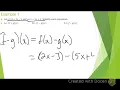 Algebra 1 - 3 3 Function Notation Combinations of Functions Notes
