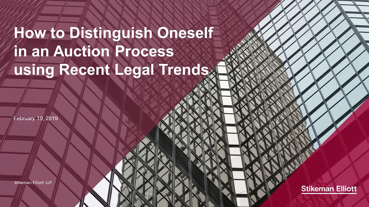 How to Distinguish Oneself in an Auction Process Using Recent Legal Trends
