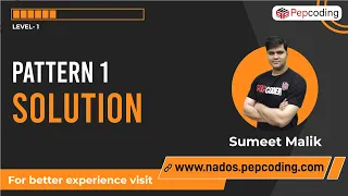 Pattern-1 Solution Java Foundation Course