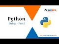 String data type in python - Part 2 Python in Hindi Python Strings Python Strings Tutorial