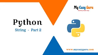 String data type in python - Part 2 Python in Hindi Python Strings Python Strings Tutorial