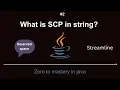What is SCP in string or String SCP String constant pool