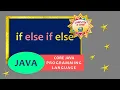 if else if else else if ladder statement in JAVA learn CORE JAVA in 30 days 5k