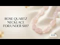 EverTrue Galilea Rose Quartz Beaded Necklace in Platinum Bond