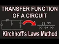 Finding the Transfer Function of a Circuit Kirchhoff s Laws Method
