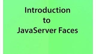 v30 Introduction to JavaServer Faces JSF