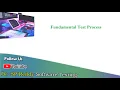 Fundamental Test Process - Software Testing By Dr SP Reddy