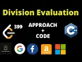 Division Evaluation Leetcode LeetCode 399 LeetCode September Challenge