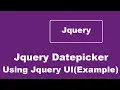 Jquery Datepicker Using Jquery UI With Example