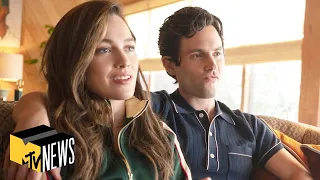 penn badgley u0026 victoria pedretti on you season 3 mtv news