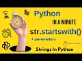 str startswith prefix start end - Check if Python Strings Start with Prefix