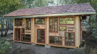#187 Using reused windows to close off the brick ruin
