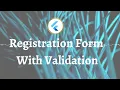 How to create Registration form in Flutter
