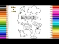 Relax Color March Coloring Page Hello March Coloring Rainy Spring Theme