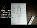 How to draw male croquis with 10 head measurements for beginners fashion figure sketch