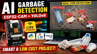 AI Garbage Detection System using ESP32-CAM YOLOv8 Python OpenCV