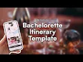 How to make a bachelorette itinerary trip planner