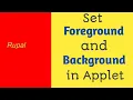 Set Foreground and Background in Applet Java