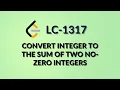 Leetcode 1317 Convert Integer to the Sum of Two No Zero Integers Hindi Java