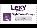 Third Grade Sight Word Song with Sentence