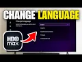 How To Change Language On HBO Max On TV