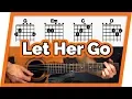 Let Her Go Guitar Tutorial (Passenger) Easy Chords Guitar Lesson
