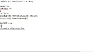 Finding Highest and Lowest Values in an Array