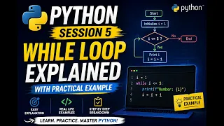 Python Session 5 While Loop Explained with Practical Examples Python Tutorial
