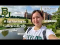 COLLEGE MOVE IN VLOG freshman year BaylorUniversity welcome week dorm organization friends